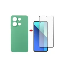 Чохол до мобільного телефона Dengos Kit for Xiaomi Redmi Note 13 4G case + glass (Mint) (DG-KM-62)