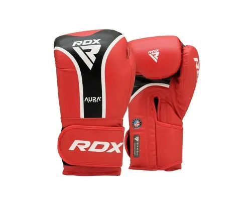 Боксерські рукавички RDX Aura Plus T-17 Red/Black 10 унцій (BGR-T17RB-10OZ+)