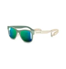 Детские солнцезащитные очки Suavinex с лентой, полукруглая форма, 24-36 месяцев, зелено-бежевые. (308544)