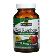 Травы Nature's Answer Красная малина, 950 мг, Red Raspberry, 90 вегетарианских капсул (NTA-16318)