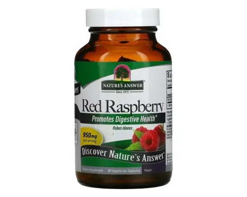 Травы Nature's Answer Красная малина, 950 мг, Red Raspberry, 90 вегетарианских капсул (NTA-16318)