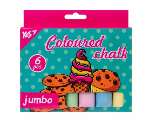 Крейда Yes кольорова Sweet Cream 6 шт JUMBO (400498)