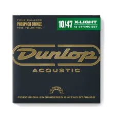 Струни для гітари Jim Dunlop Phosphor Bronze Acoustic Guitar Strings 12-String (10-47) (DAP1047J)