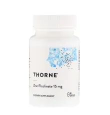 Мінерали Thorne Research Цинк Пиколинат 15 мг, Zinc Picolinate, 60 капсул (THR-21002)