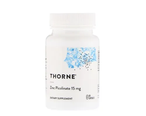 Мінерали Thorne Research Цинк Пиколинат 15 мг, Zinc Picolinate, 60 капсул (THR-21002)