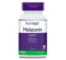 Амінокислота Natrol Мелатонін, Melatonin 3 мг, 60 таблеток (NTL-00510)