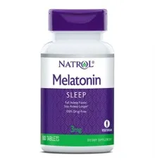 Амінокислота Natrol Мелатонін, Melatonin 3 мг, 60 таблеток (NTL-00510)