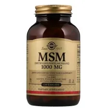Мінерали Solgar Сірка, MSM (Methylsulfonylmethane), 1000 мг, 120 таблеток (SOL-01734)
