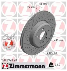 Тормозной диск ZIMMERMANN 150.2920.20
