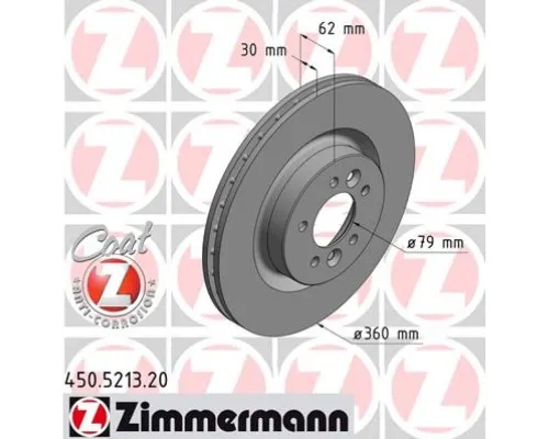 Гальмівний диск ZIMMERMANN 450.5213.20