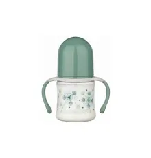 Бутылочка для кормления Baby-Nova Декор с широким горлышком и ручками, 150 мл, зеленый (3966384)