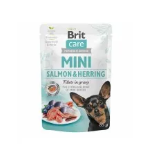 Влажный корм для собак Brit Care Mini pouch 85 г (филе лосося и сельди в соусе) (8595602534449)