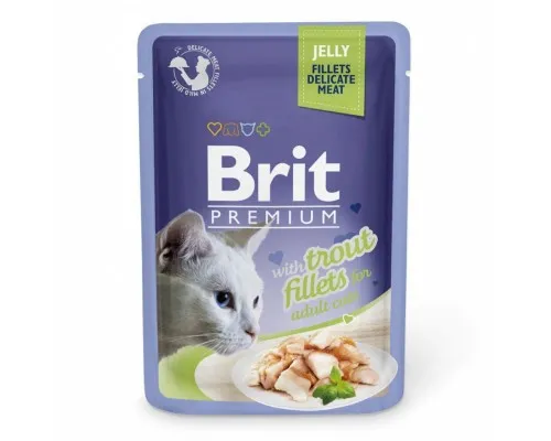 Влажный корм для кошек Brit Premium Cat 85 г (филе форели в желе) (8595602518494)
