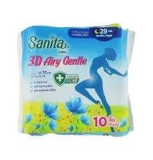 Гігієнічні прокладки Sanita 3D Airy Gentle Ultra Slim Wing 29 см 10 шт. (8850461090841)