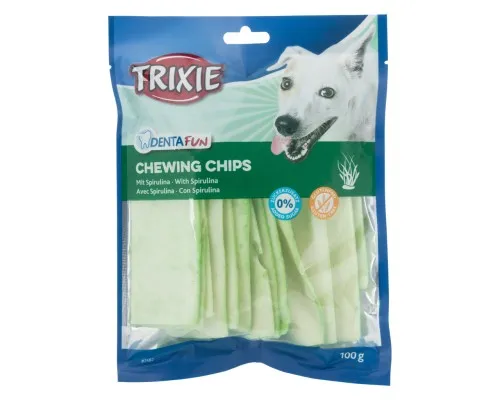 Ласощі для собак Trixie KauChips Light зі спіруліною 100 г (4011905026824)