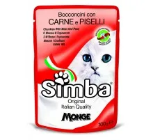 Вологий корм для кішок Simba Cat Wet м'ясний 100 г (8009470009348)