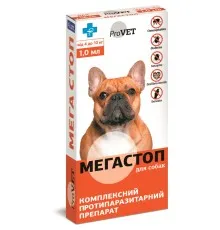 Краплі для тварин ProVET Мега Стоп від паразитів для собак від 4 до 10 кг 4/1 мл (4820150200763)