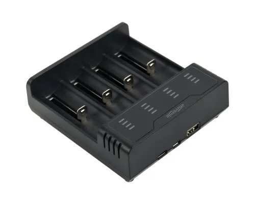Зарядное устройство для аккумуляторов EnerGenie input:TYPE-C/Micro-USB, AAA/AA/...14650/18650, power bank function (BC-USB-02)