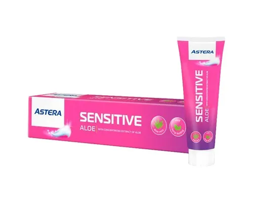 Зубна паста Astera Sensitive Aloe для чутливих зубів з екстрактом алое 110 г (3800013515013)