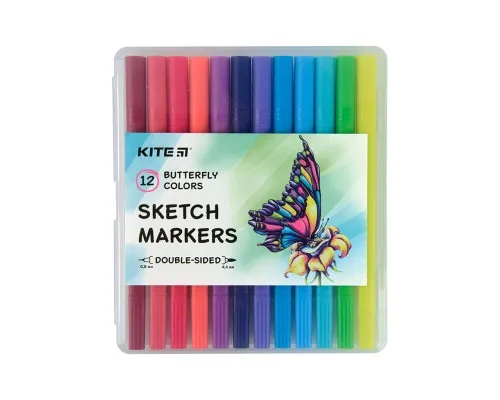 Художній маркер Kite Скетч маркери Butterfly, 12 кольорів (K22-044-2)