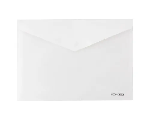 Папка - конверт Economix В5 180 мкм прозора, фактура глянець, біла (E31302-14)