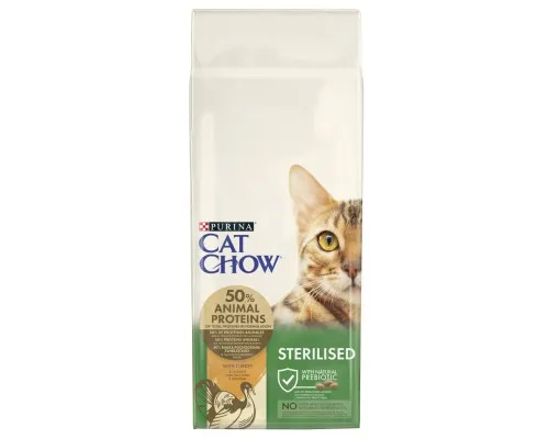 Сухой корм для кошек Purina Cat Chow Sterilised с индейкой 15 кг (7613287329592)