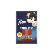 Влажный корм для кошек Purina Felix Fantastic с говядиной в желе 85 г (7613039838624)