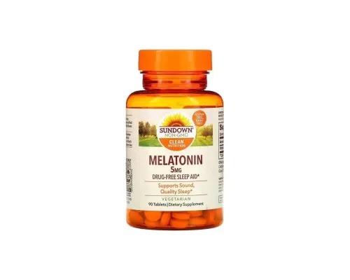 Аминокислота Sundown Мелатонин, 5 мг, Melatonin, Sundown Naturals, 90 таблеток (SDN15745)