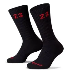 Шкарпетки Nike U Jordan Essential Crew 3PR DA5718-011 M 38-42 3 пари Чорний/Червоний (194958592776)