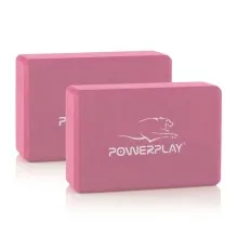 Блок для йоги PowerPlay Yoga Brick EVA 2 шт Рожеві (PP_4006_Pink_2in)