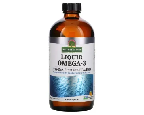 Жирные кислоты Nature's Answer Омега-3 жидкая, вкус апельсина, Liquid Omega-3, Deep Sea Fish Oil EPA/DHA, (NTA-26137)