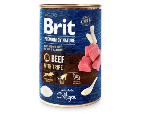 Вологий корм для собак Brit Premium by Nature з яловичиною (8595602561834)