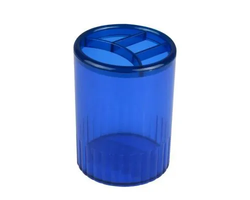 Подставка для ручек Delta by Axent Stationery glass-stand, 4 compartments, blue (D4009-02)