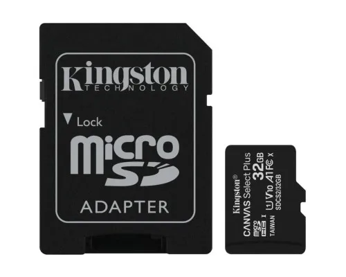 Карта памяті Kingston 32GB micSDHC class 10 Canvas Select Plus 100R A1 (SDCS2/32GB)