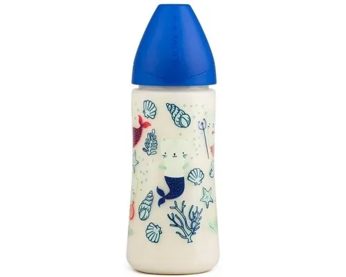 Пляшечка для годування Suavinex Морські історії 360 мл блакитна (304002)
