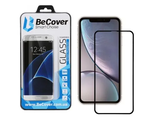 Скло захисне BeCover Apple iPhone XR Black (702621)
