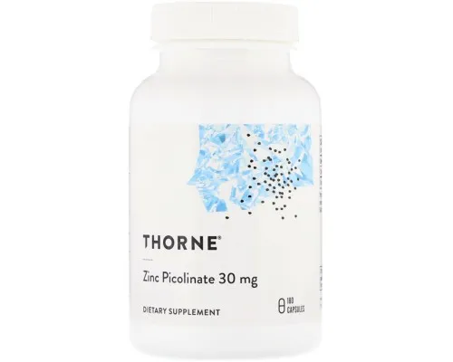 Мінерали Thorne Research Цинк Пиколинат, Zinc Picolinate, 30 mg, 180 капсул (THR-22102)