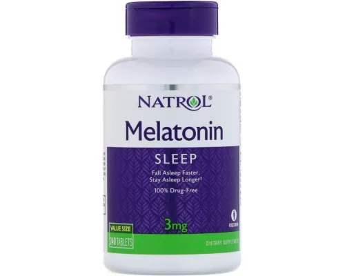 Амінокислота Natrol Мелатонін, Melatonin 3 мг, 240 таблеток (NTL-16068)