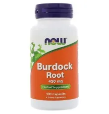 Трави Now Foods Корінь лопуха 430мг, Burdock Root, 100 капсул (NOW-04608)