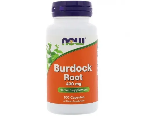 Трави Now Foods Корінь лопуха 430мг, Burdock Root, 100 капсул (NOW-04608)