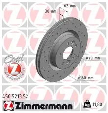 Тормозной диск ZIMMERMANN 450.5213.52