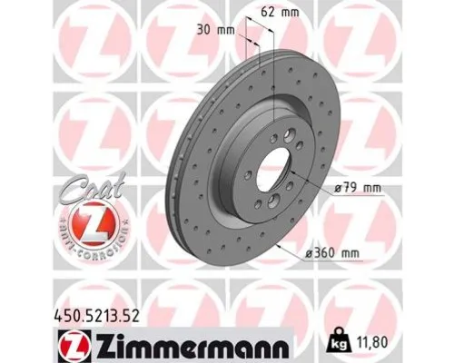 Тормозной диск ZIMMERMANN 450.5213.52