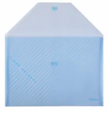 Папка - конверт Comix А4, прозора синя (FOLD-COM-C330-BL)