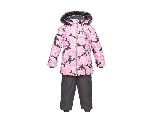 Комплект верхней одежды Huppa BELINDA 1 45090130 cветло-розовый с принтом/серый 110 (4741468977386)