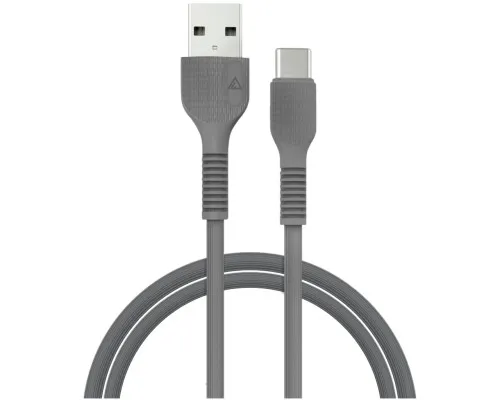 Дата кабель USB 2.0 AM to Type-C 1.2m AL-CBCOLOR-T1BK Black ACCLAB (1283126518232)