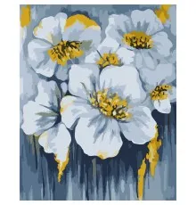 Картина по номерам Santi Блакитні квіти у золоті 40*50 см метал. фарби (954523)