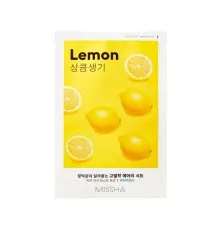 Маска для лица Missha Airy Fit Lemon Sheet Mask С экстрактом лимона 19 г (8809581454736)
