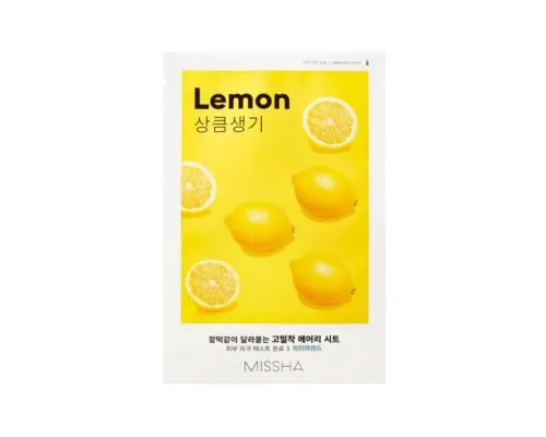 Маска для обличчя Missha Airy Fit Lemon Sheet Mask З екстрактом лимона 19 г (8809581454736)