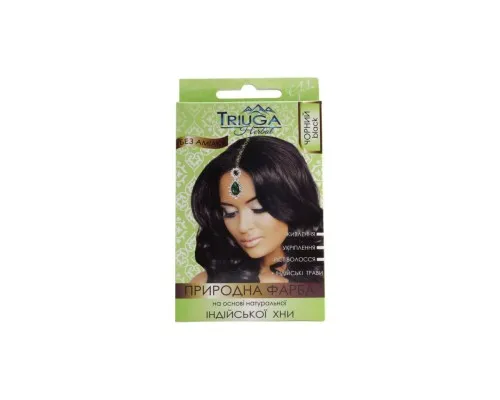 Фарба для волосся Triuga На основі натуральної індійської хни Чорний 25 г (8908003544229)