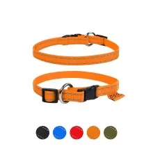 Нашийник для тварин Dog Extreme з нейлону регульований Ш 14 мм Д 23-35 см помаранчевий (01574)